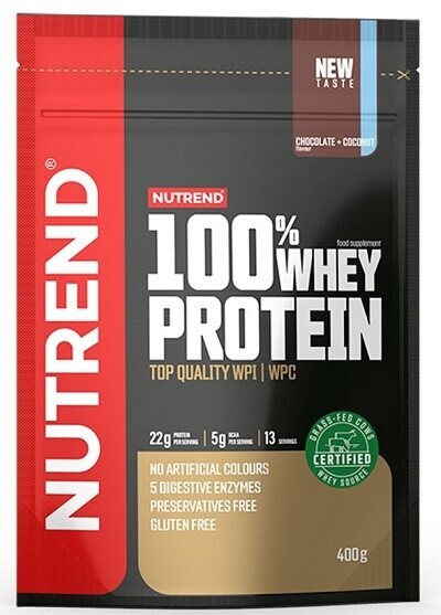 Nutrend 100% whey protein 400 g - banán/jahoda