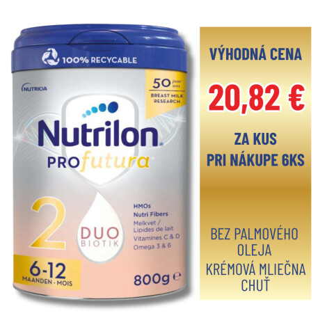 Nutrilon 2 Profutura DUOBIOTIK následná dojčenská výživa (6-12 mesiacov) 6x800g