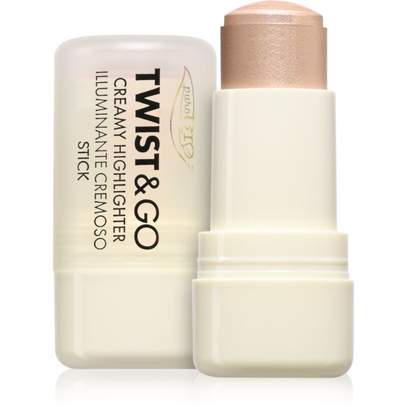 puroBIO Cosmetics Twist&Go krémový rozjasňovač v tyčinke odtieň 01 Sparkling Wine 5 g