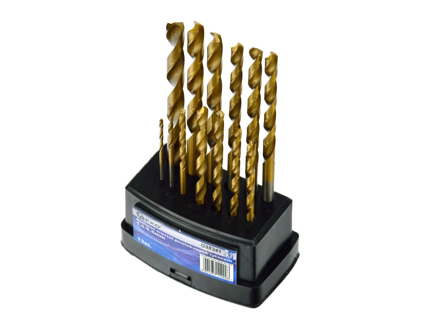 Geko Vrtáky do kovu 1,5-6,5mm 13ks HSS TiN G38241