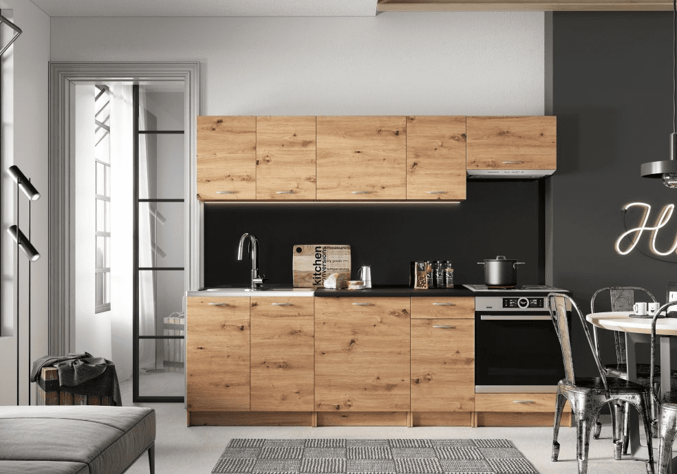 Artstolk Kuchynská linka MELA II | dub artisan 2,4 m