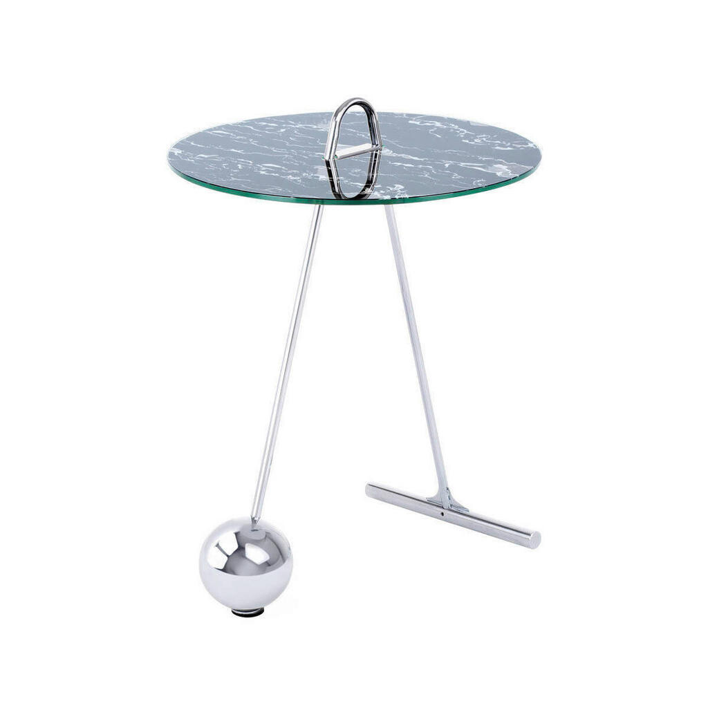 Kayoom PRÍRUČNÝ STOLÍK, čierna, strieborná