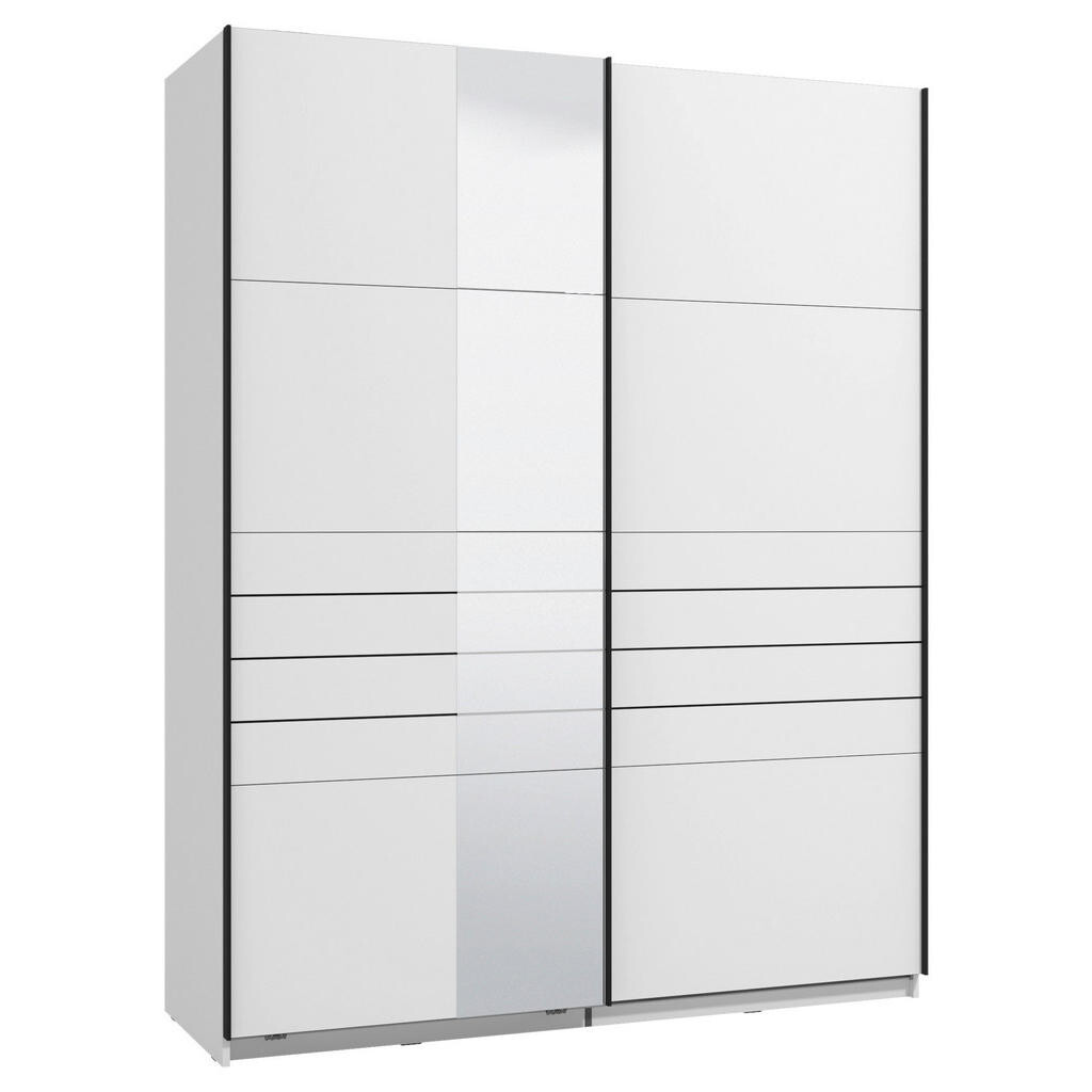 Xora SKRIŇA S POS. DVER. – HOR.VED, biela, 145,5/217,5/61 cm