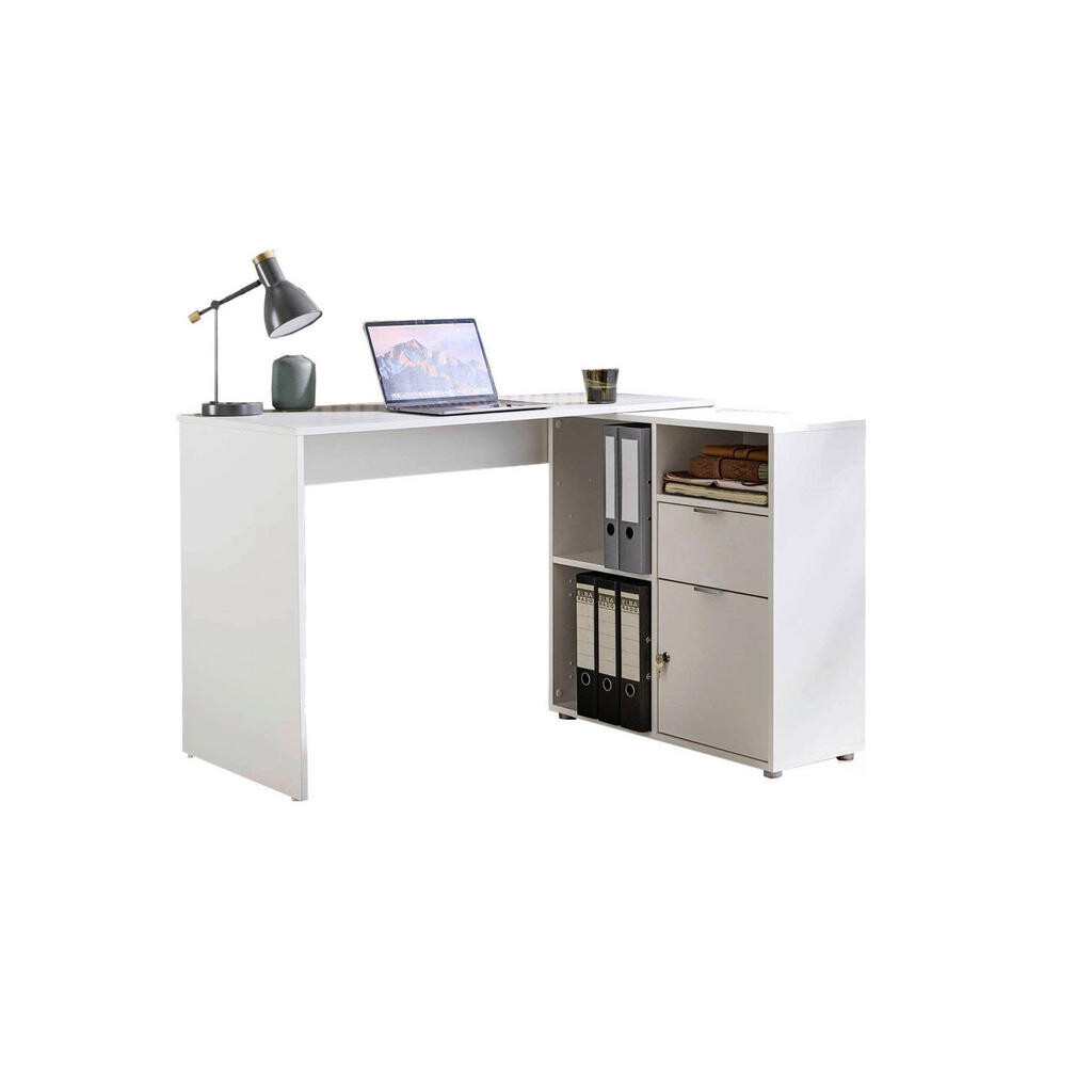 MID.YOU PÍSACÍ STÔL S ÚLOŽ.PRIESTOROM, biela, 110/85/74 cm