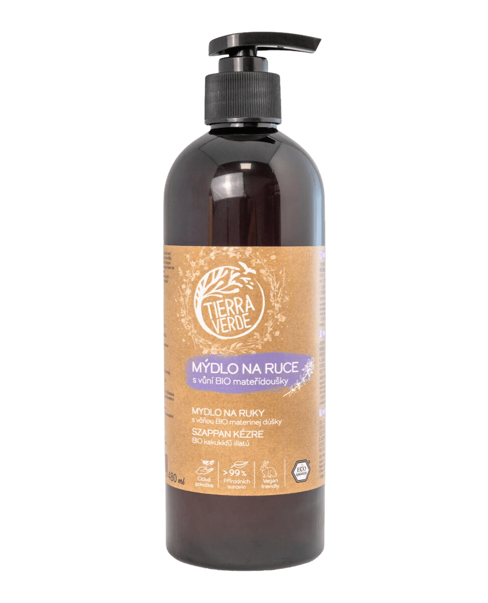 TIERRA VERDE Tekuté mydlo na ruky s vôňou BIO materidoušky 480 ml