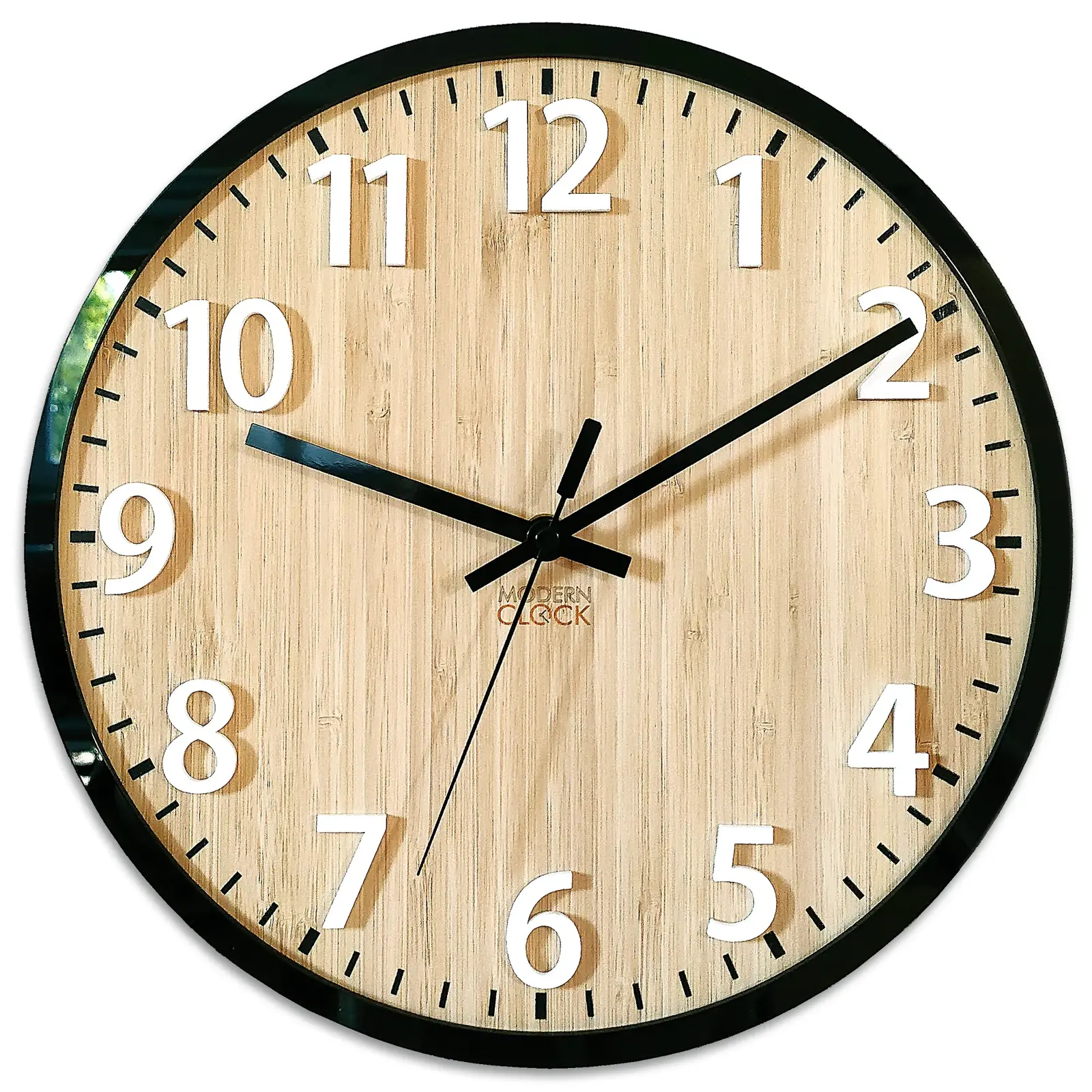 Bambusové nástěnné hodiny Diana 30 cm hnědé/černé