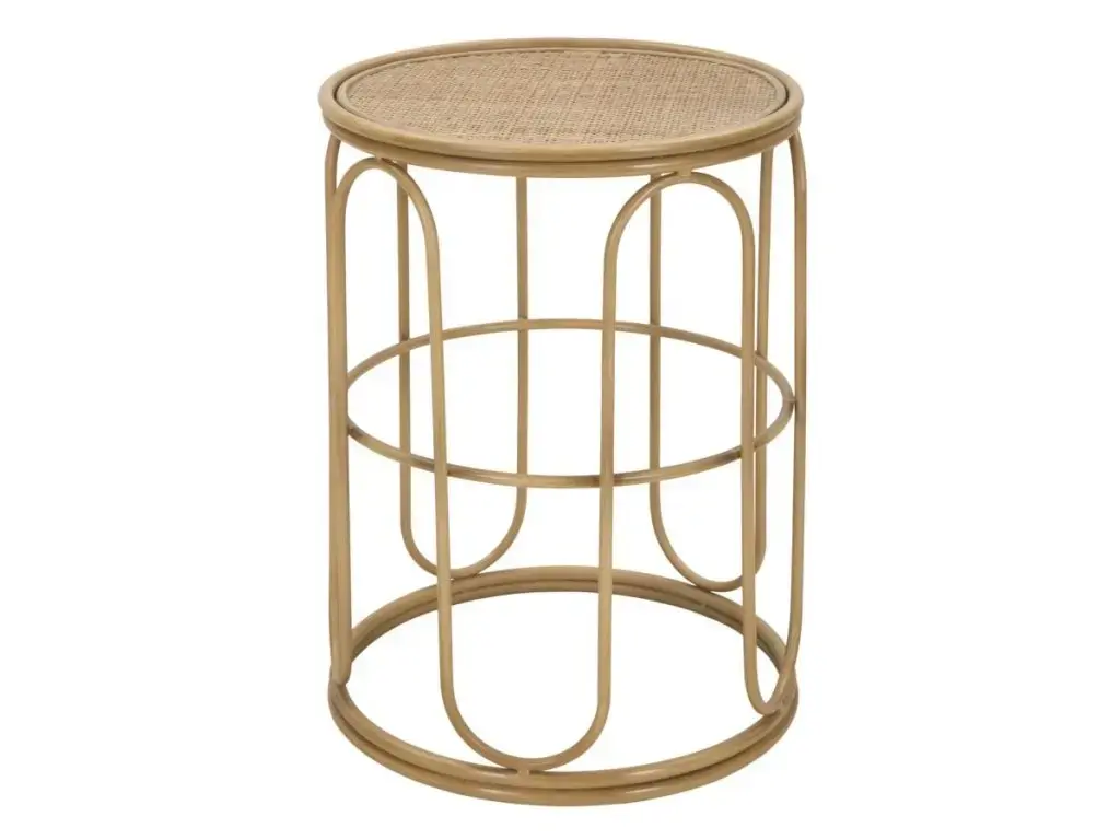 Ratanový odkládací stolek Samui 40 cm hnědý