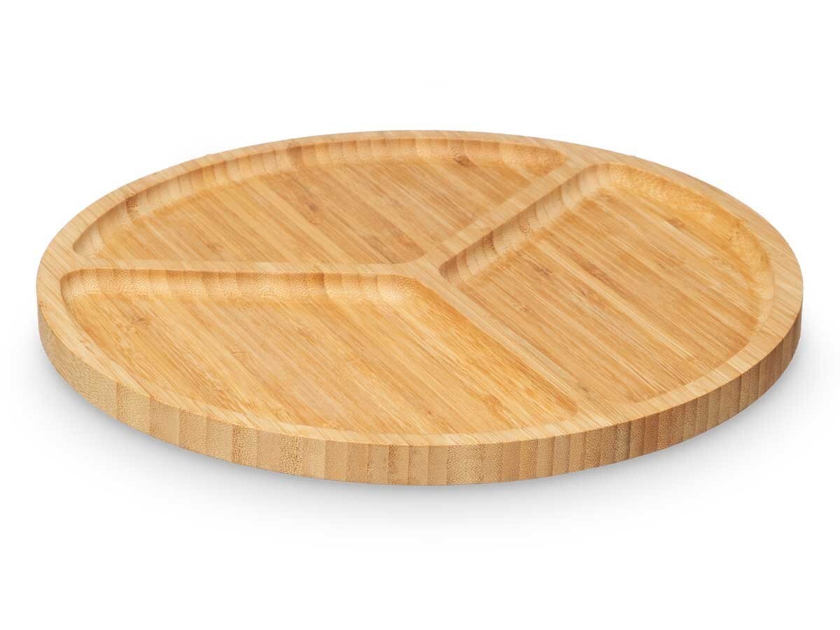 Servírovací talíř se 3 přihrádkami Kinvara 30 cm hnědý