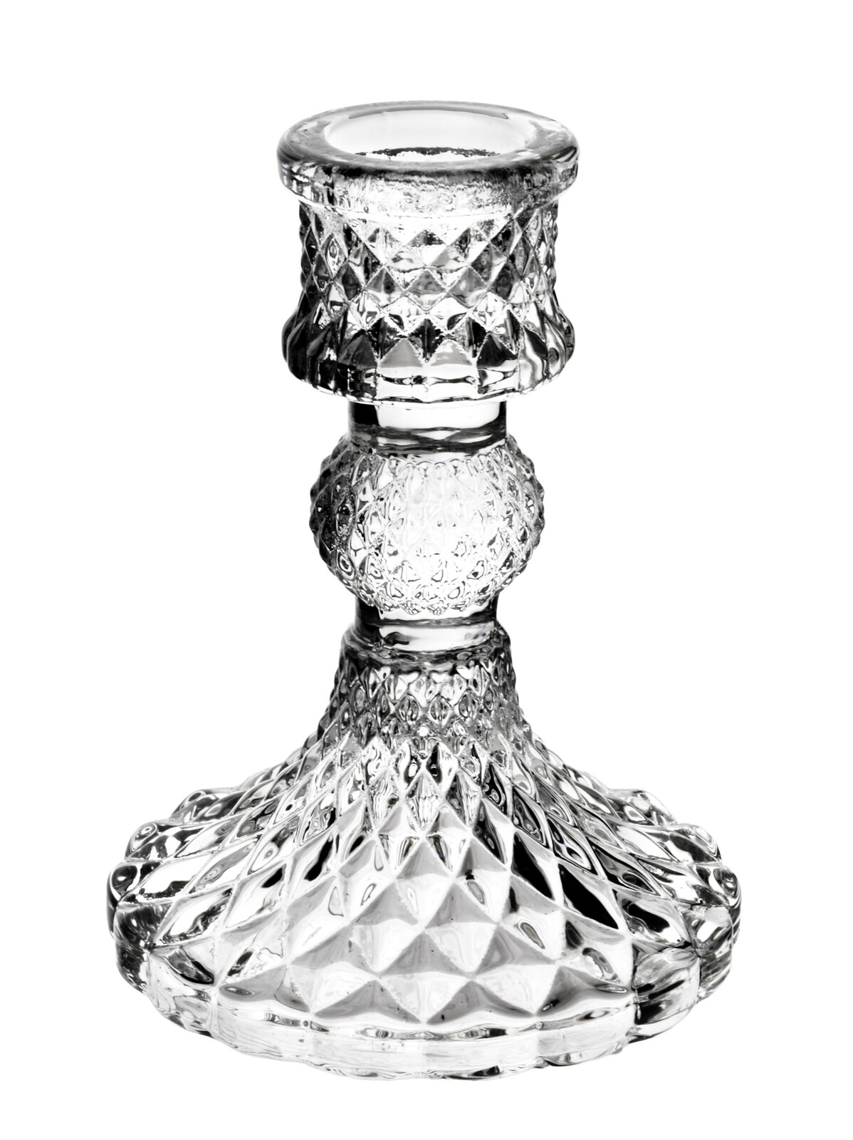 Skleněný svícen PATRICIA 8x10,5 cm čirý