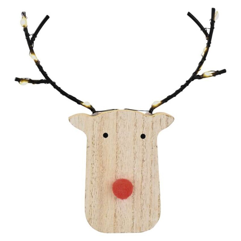 Vánoční světelná LED dekorace Flores hnědá