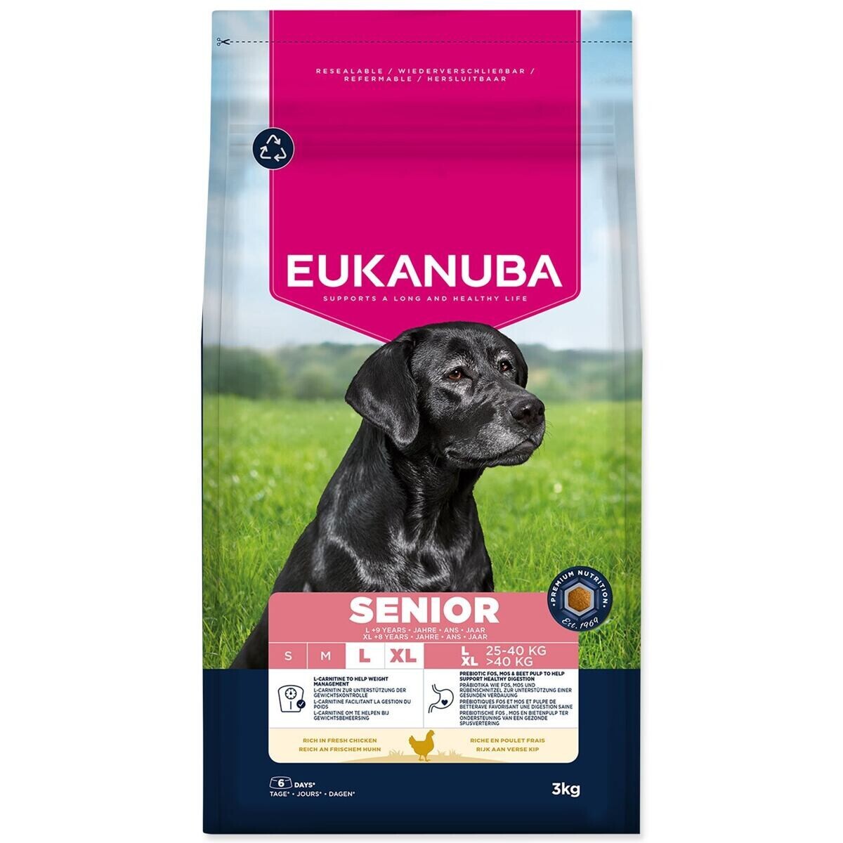 Krmivo EUKANUBA Senior Large rich in fresh chicken 3 kg