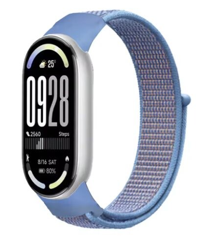 eses Nylonový remienok pre Xiaomi Smart Band 8, 9 a 10 - Modro oranžový