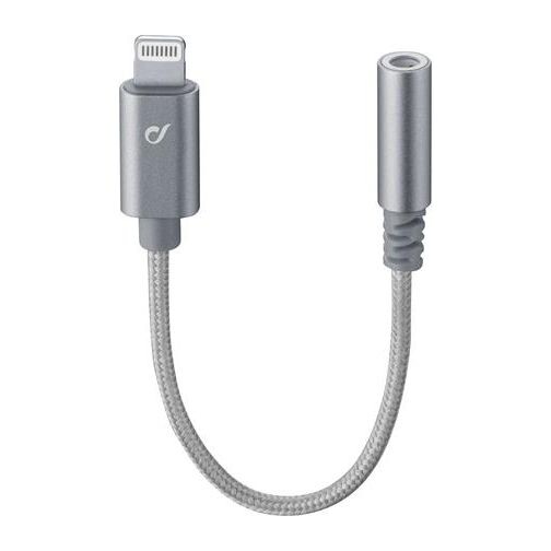 CellularLine Music Enabler z konektora Lightning na 3,5 mm jack, MFI certifikácia, sivý MUSICENABLERMFID