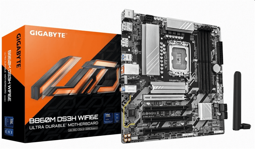 Gigabyte B860M DS3H WIFI6E, Intel B860, LGA1851, 4xDDR5, mATX B860M DS3H WIFI6E