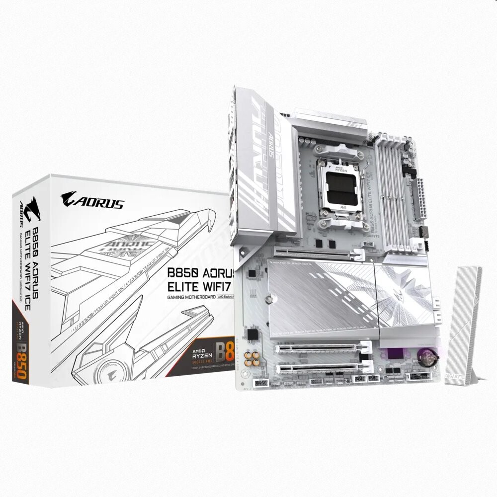 Gigabyte AORUS B850 ELITE WIFI7 ICE, AMD B850, AM5, 4xDDR5, ATX B850 A ELITE WF7 ICE