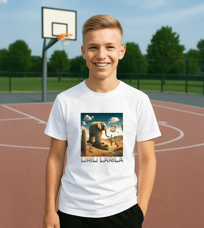 Lirili Larila tričko biele - Italian Brainrot - 5XS (116)