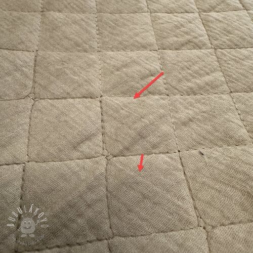 Dvojitá gázovina/mušelín QUILT beige II.trieda