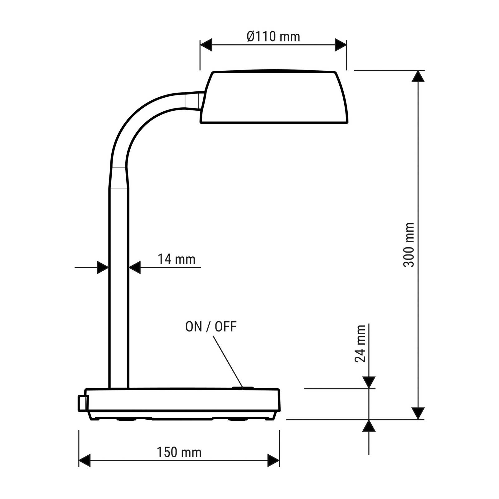 LED stolná lampa MAULabby, modrá, výška 30 cm