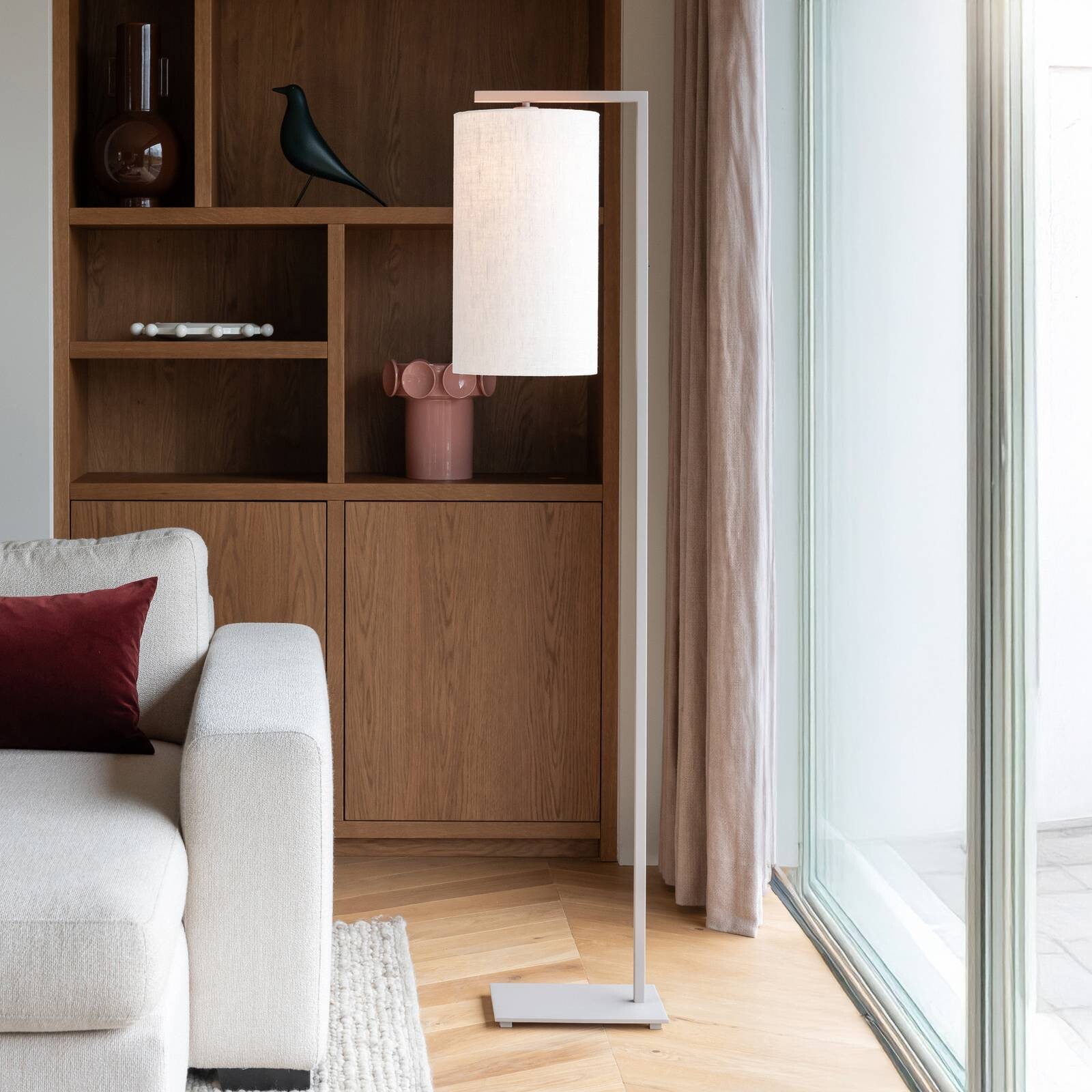 It's about RoMi stojacia lampa Boston, Ø 25 cm, biela/piesková farba