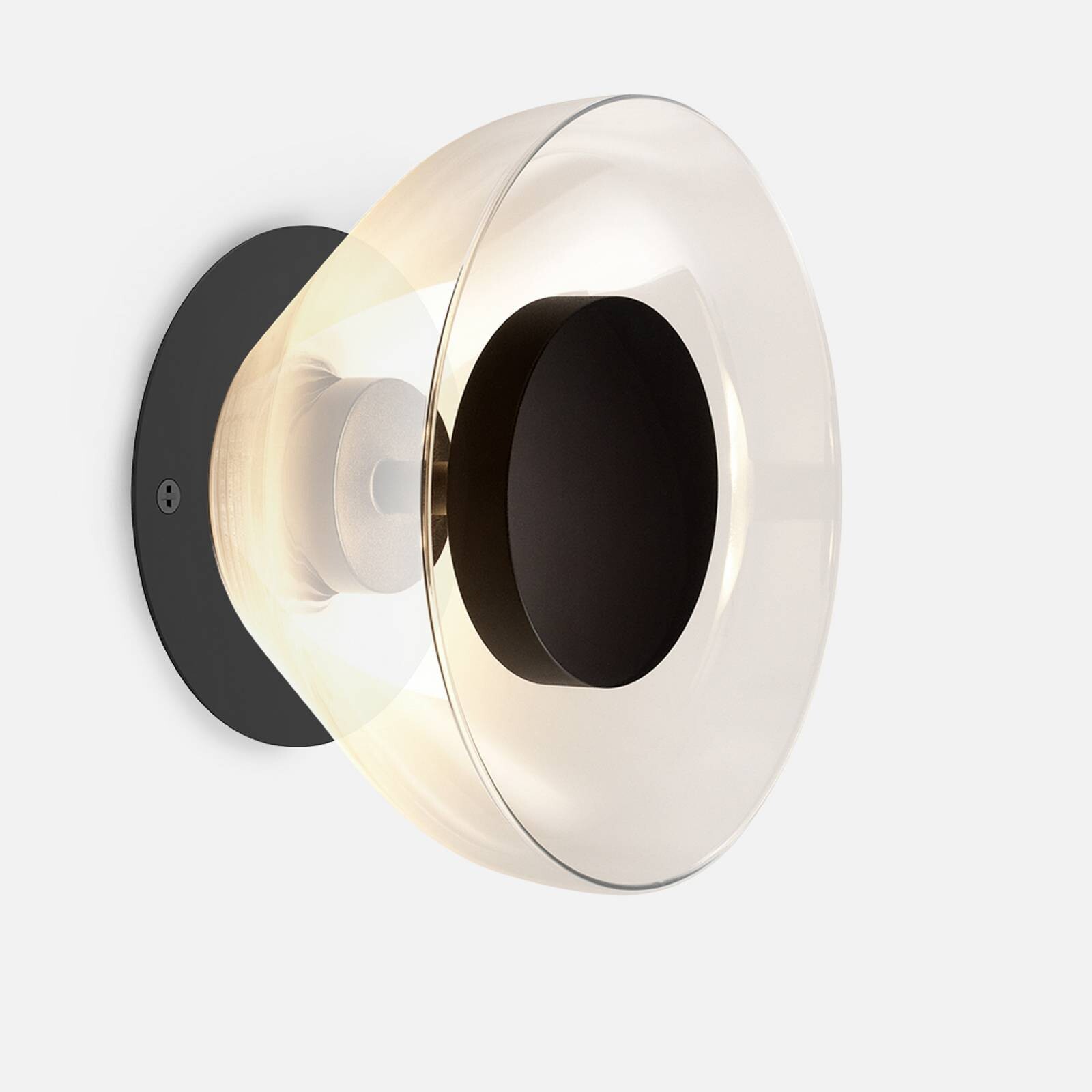 MARSET Kryt ovládača Aura Disk, čierny Ø 13 cm hliník