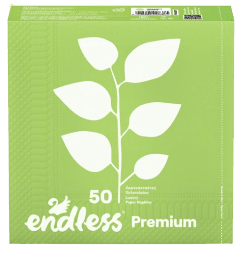 ENDLESS PREMIUM - Dvojvrstvové papierové obrúsky green, 50 ks