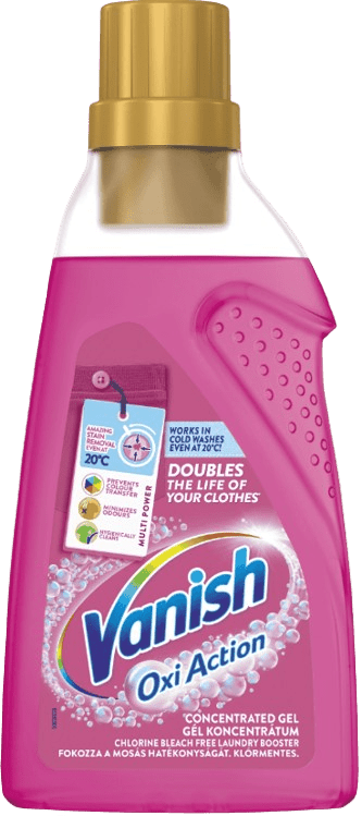 VANISH OXI ACTION PINK - Gél na odstránenie škvŕn (0,75 L)
