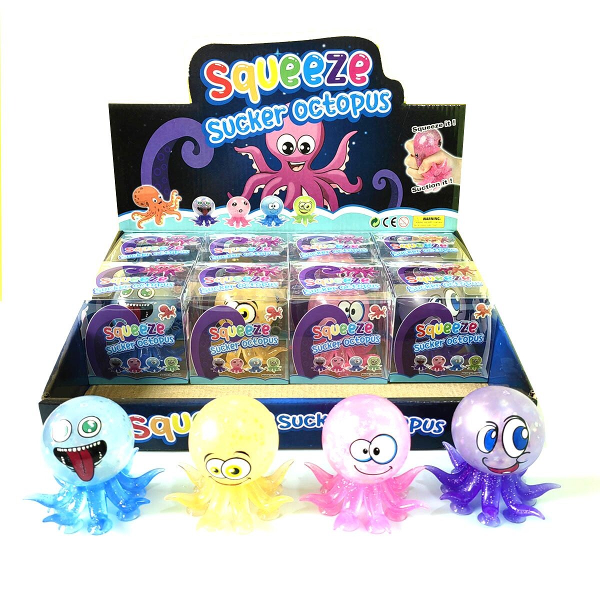 Vtipná hračka - chobotnica stláčacia