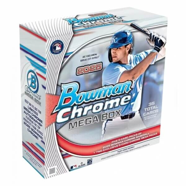 Topps 2025 Topps Chrome MLB Bowman Baseball Mega Box