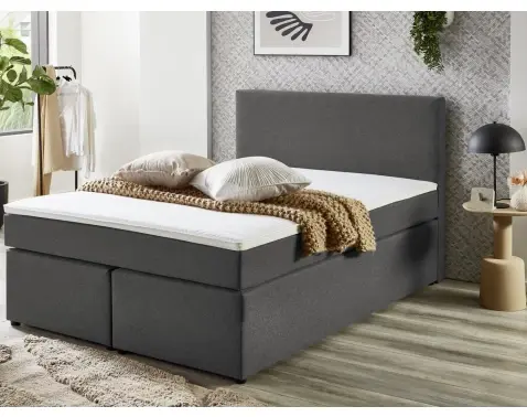 Posteľ boxspring Aston 120x200 cm, stredne šedá látka%