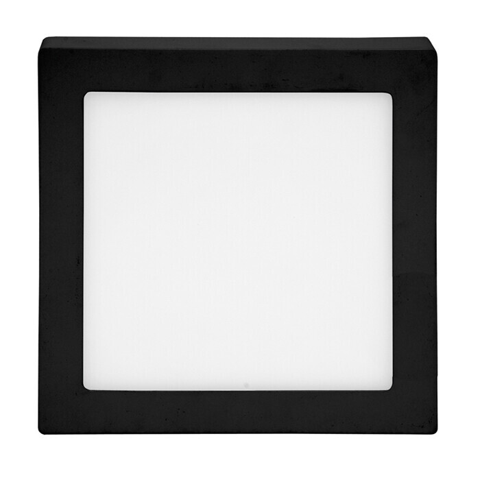 T-LED Čierny prisadený LED panel hranatý 170x170mm 12W Farba svetla: Teplá biela 102153