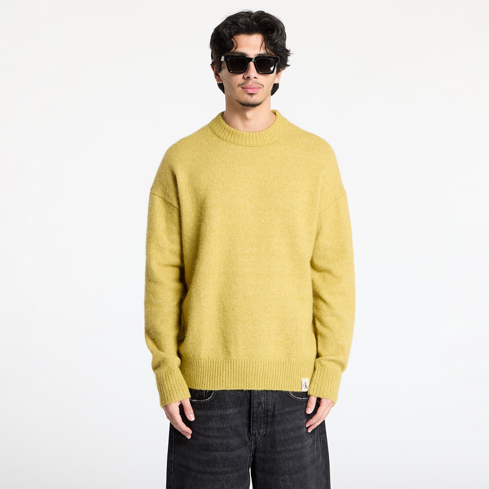 Sveter Calvin Klein Jeans Warm Texture Sweater Green L