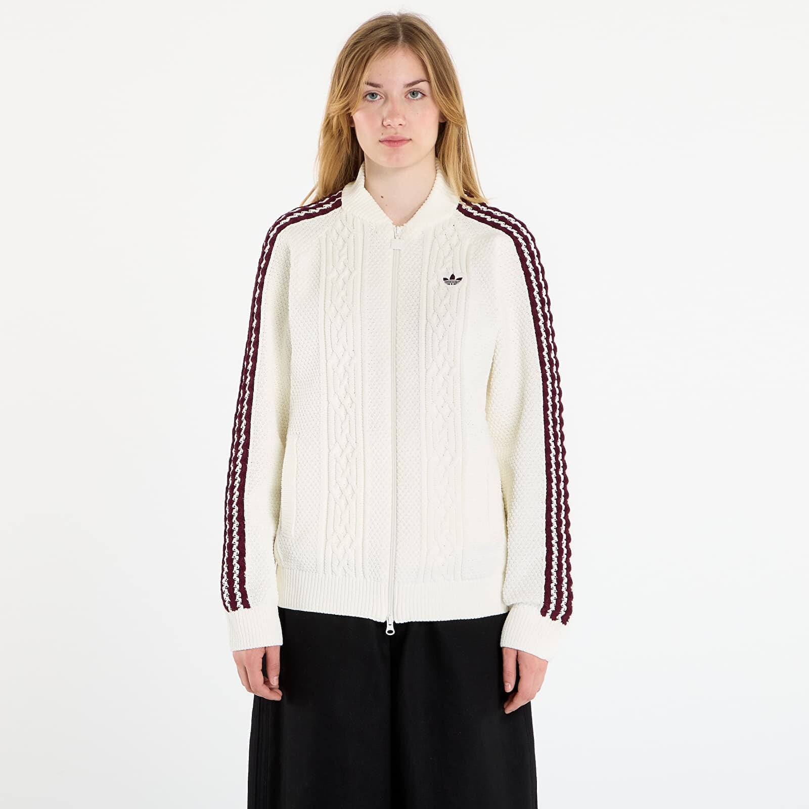 Mikina adidas Archive Knit Tt Off White M