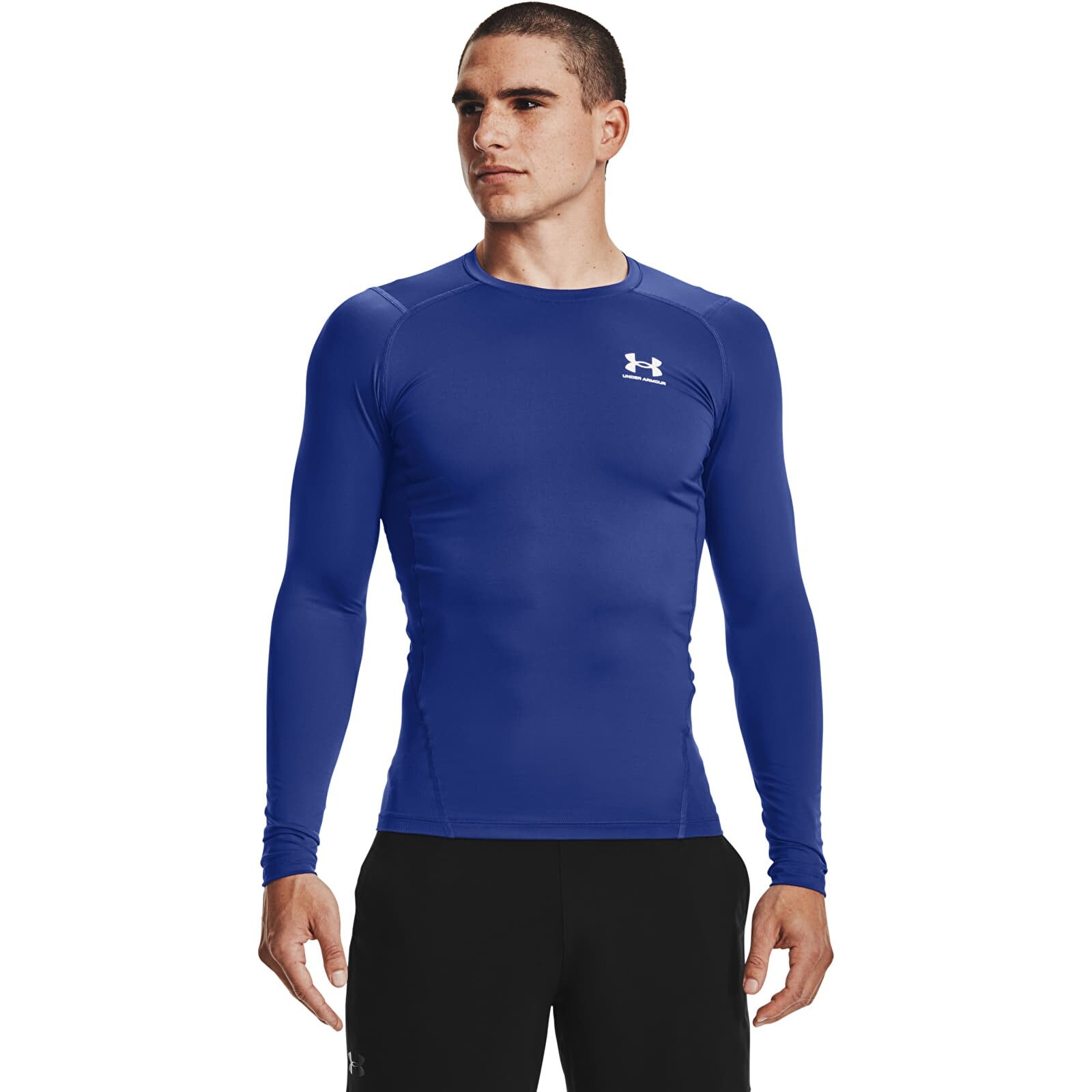 Tričko Under Armour Hg Armour Comp LS Royal/ White L