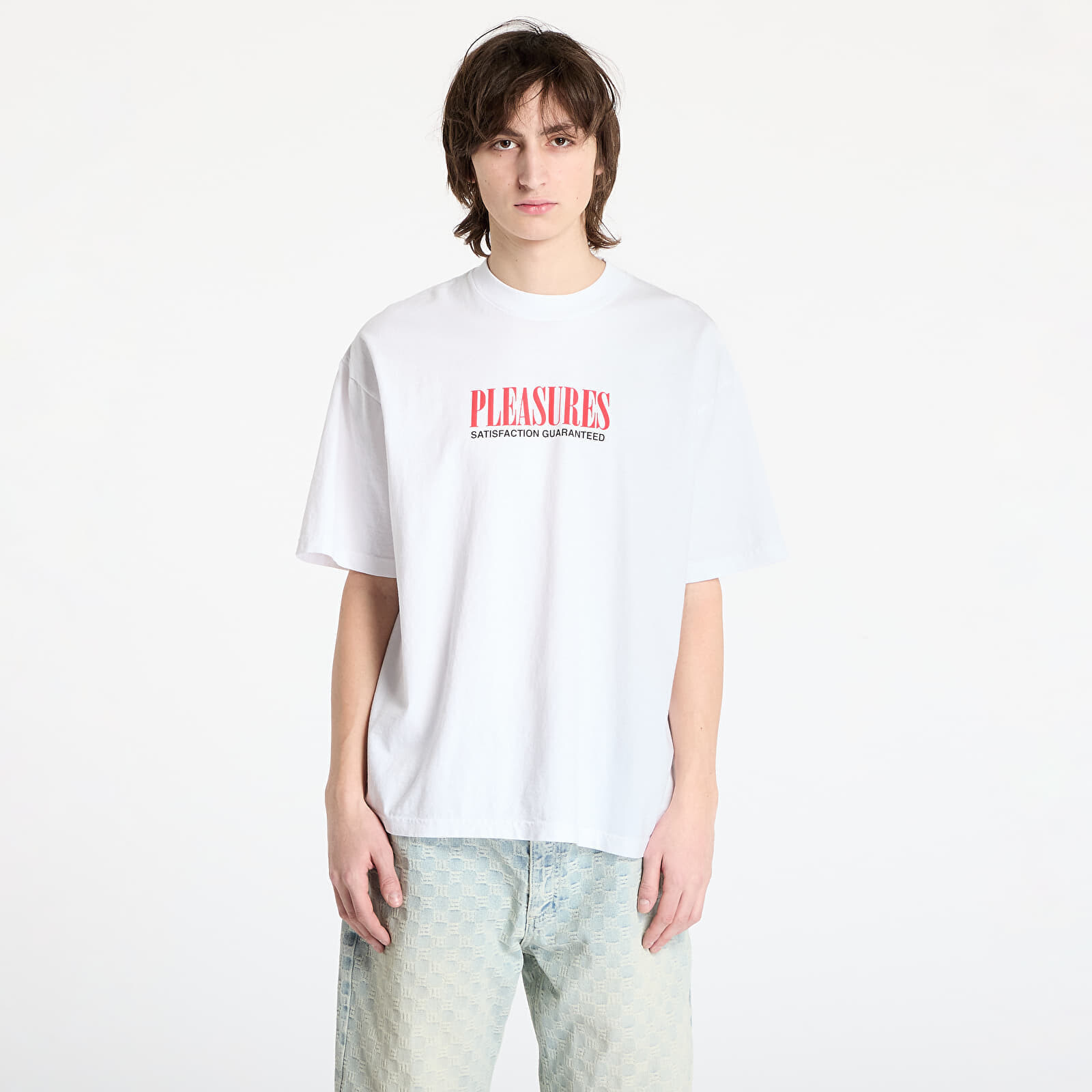 Tričko PLEASURES Satisfaction T-Shirt White XL
