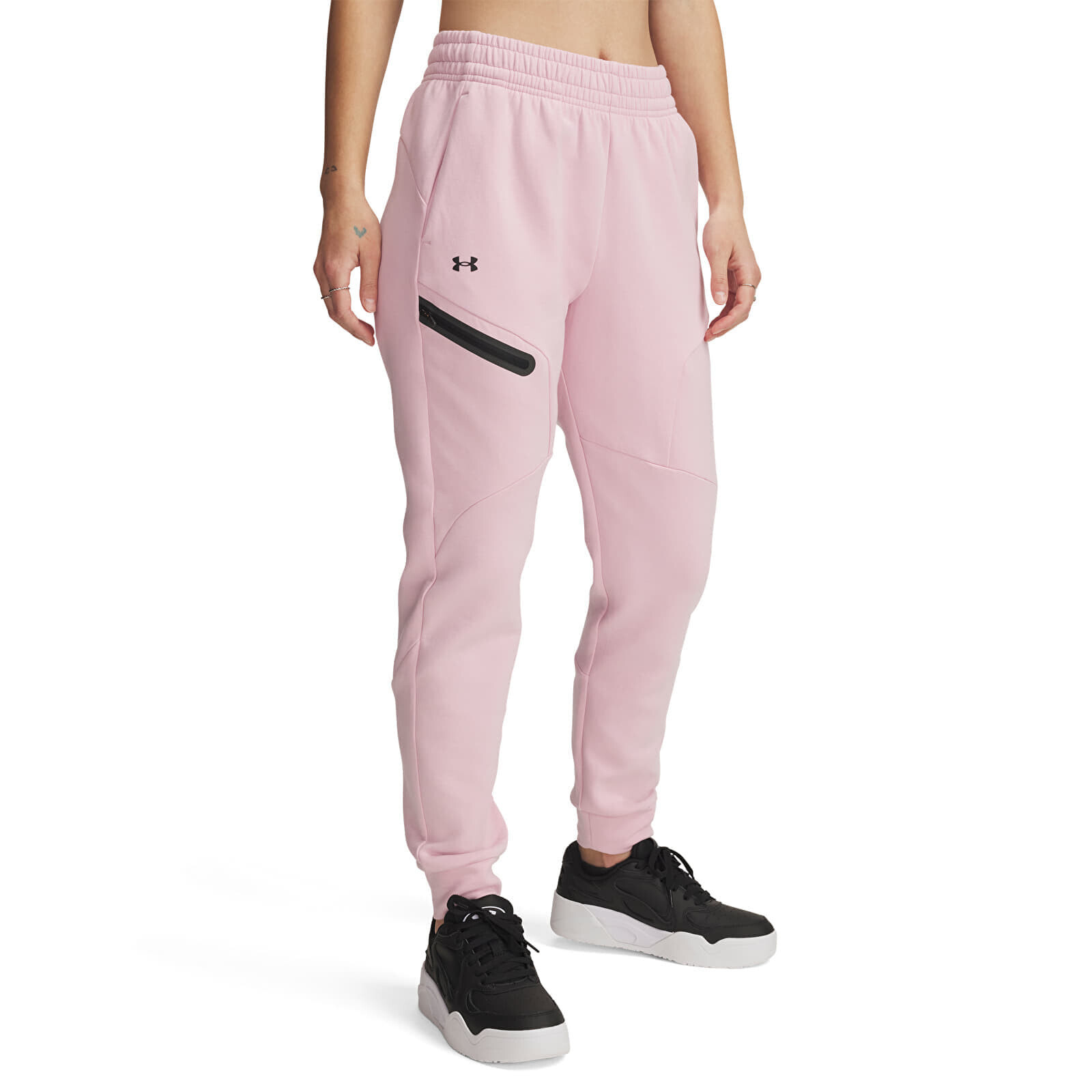 Kalhoty Under Armour Unstoppable Fleece Jogger Prime Pink/ Black M