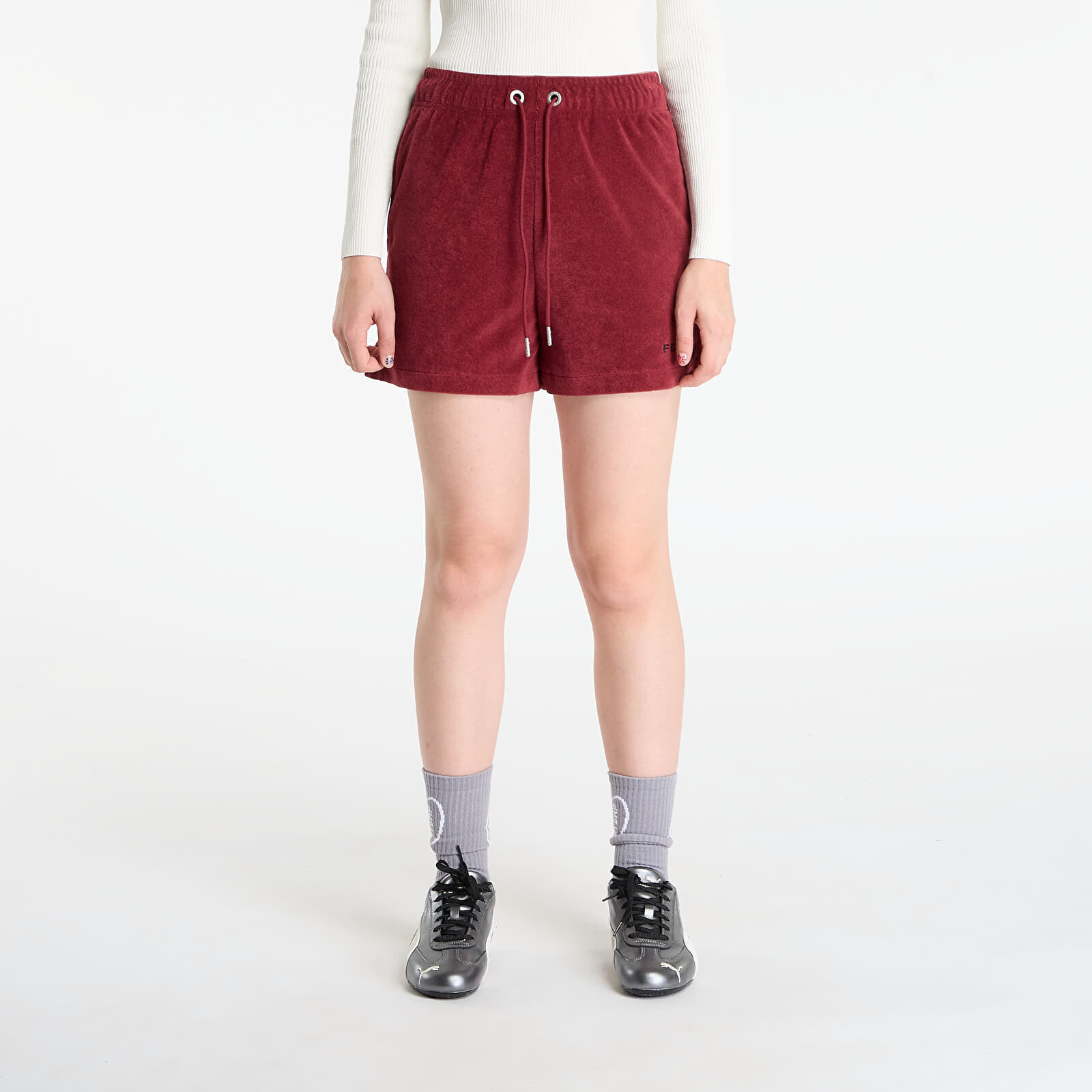 Šortky PUMA x FENTY Towel Terry Track Short Team Regal Red XS