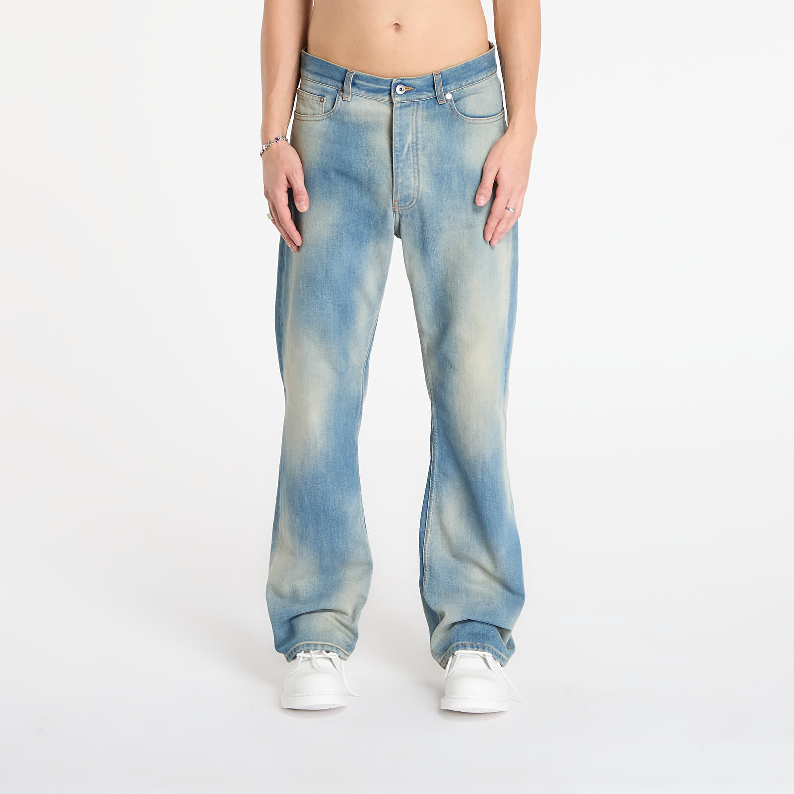 Kalhoty Off-White Diag Raw Patch 90S Skate Jean Dirty Blue 34