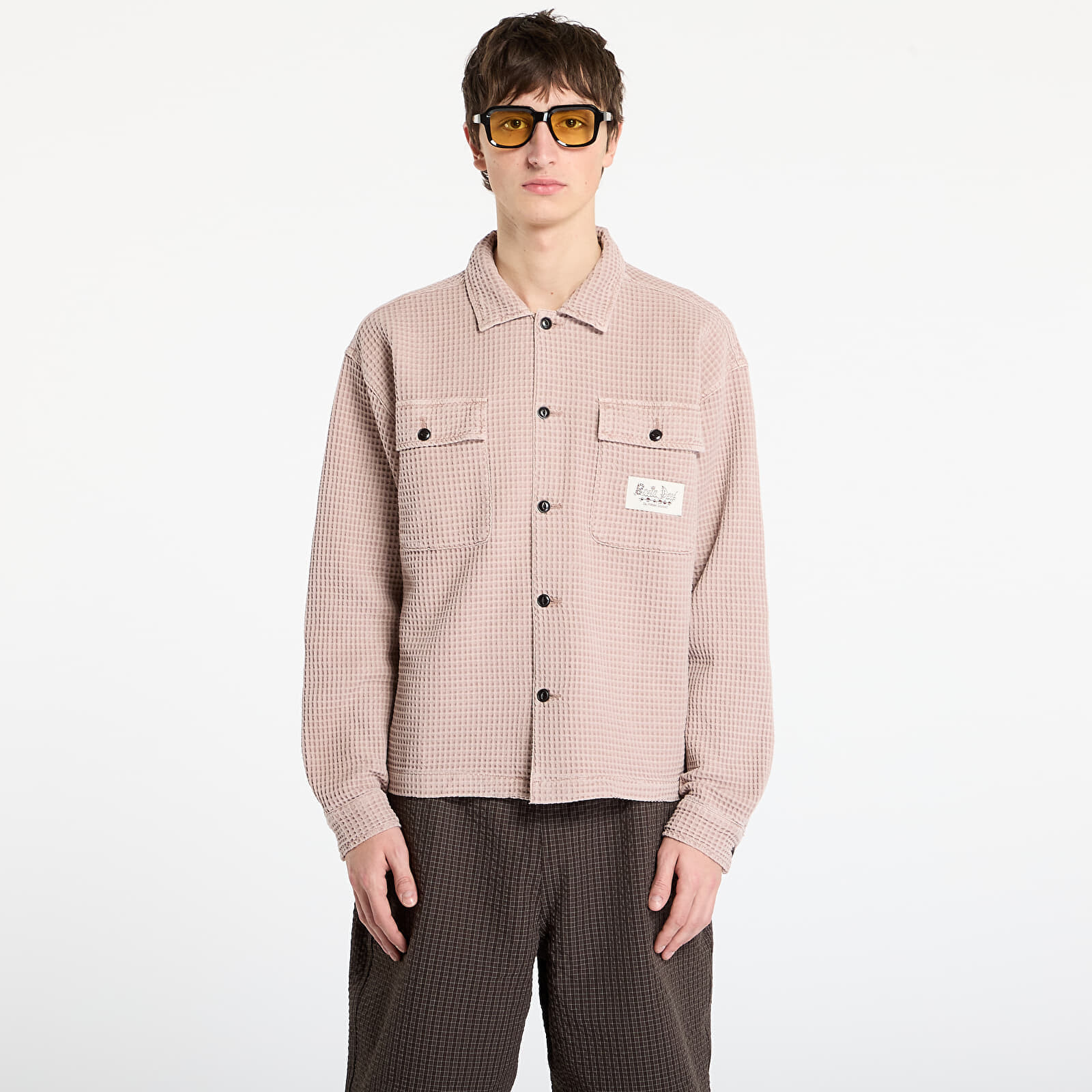 Košeľa Brain Dead Waffle Button Front Shirt Sand S