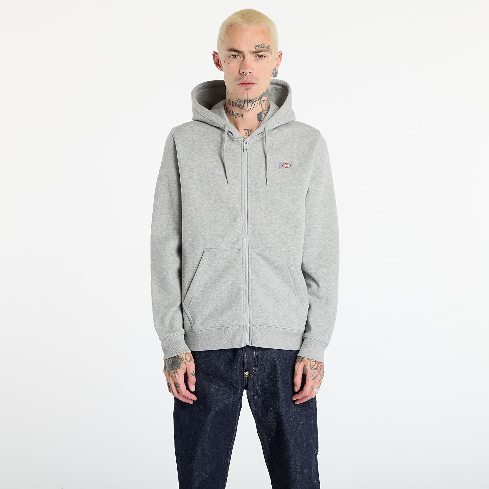 Mikina Dickies Oakport Zip Hoodie Heather Grey M