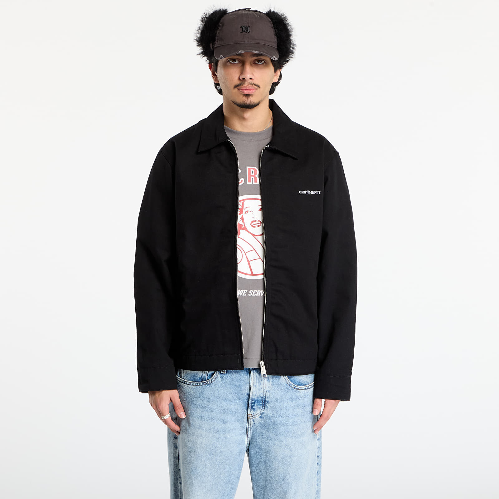 Bunda Carhartt WIP Module Script Jacket UNISEX Black/ White Rigid XL
