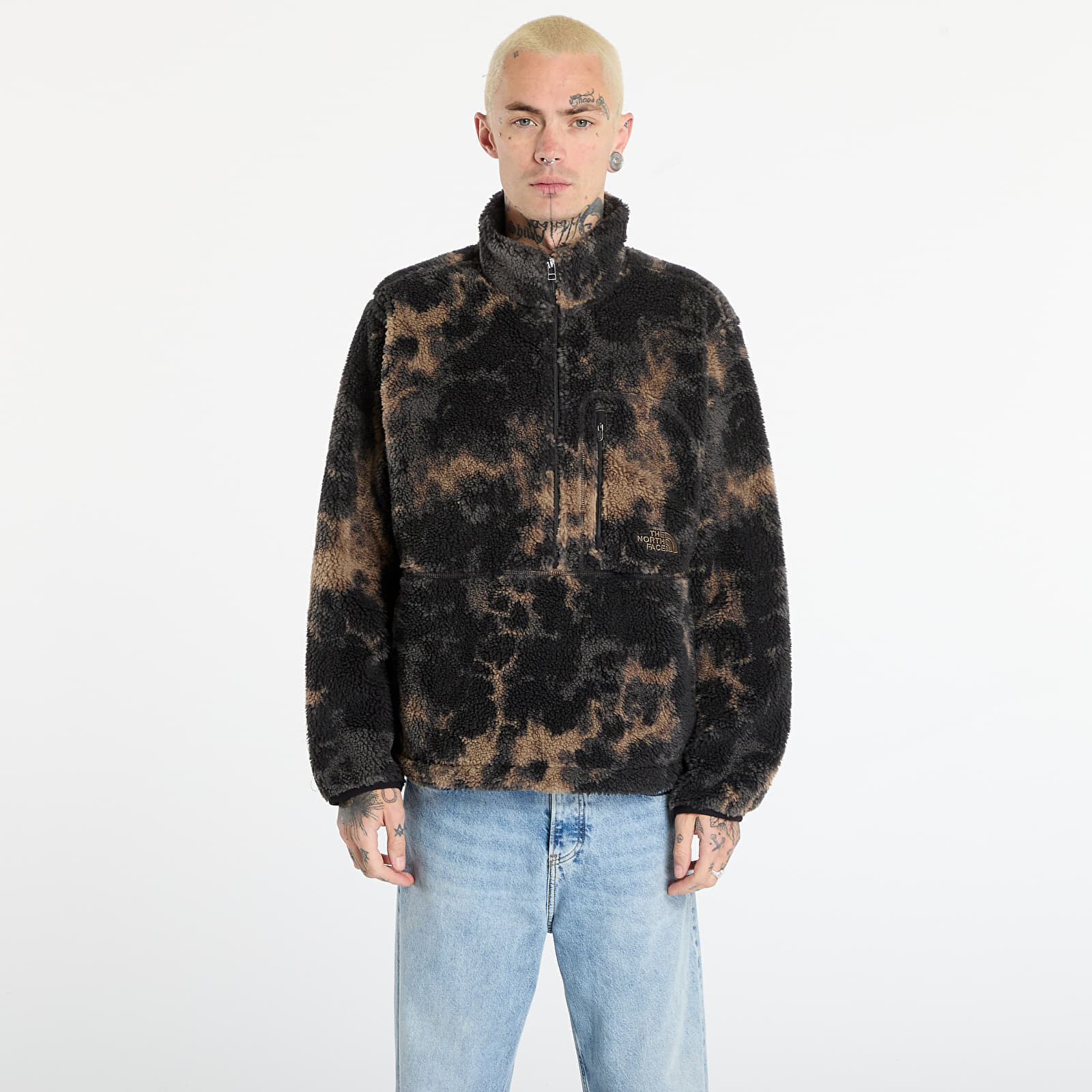 Mikina The North Face Extreme Pile Printed Pullover Fleece TNF Black Light Refract L