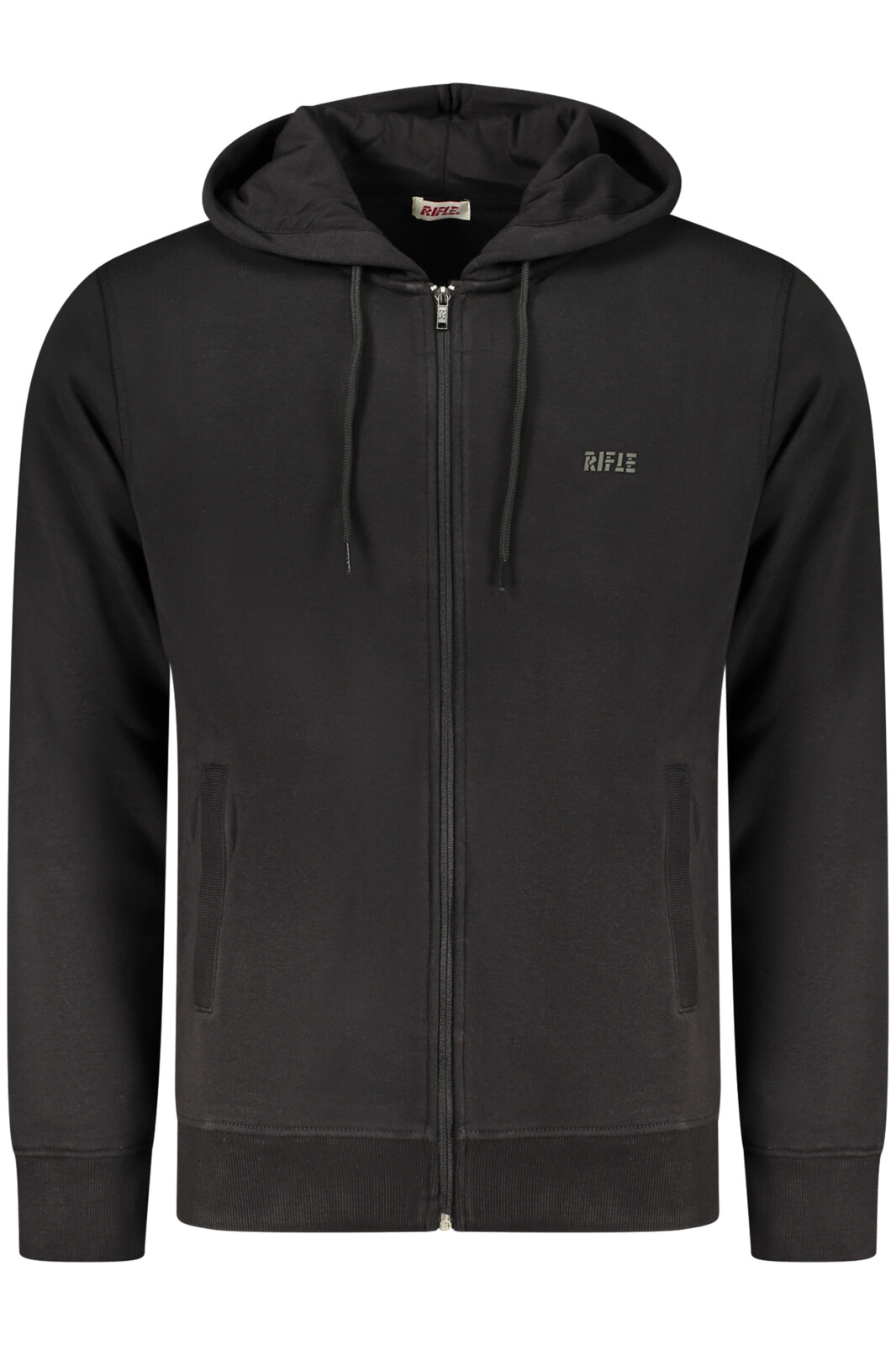 RIFLE MEN'S BLACK ZIP-UP SWEATSHIRT