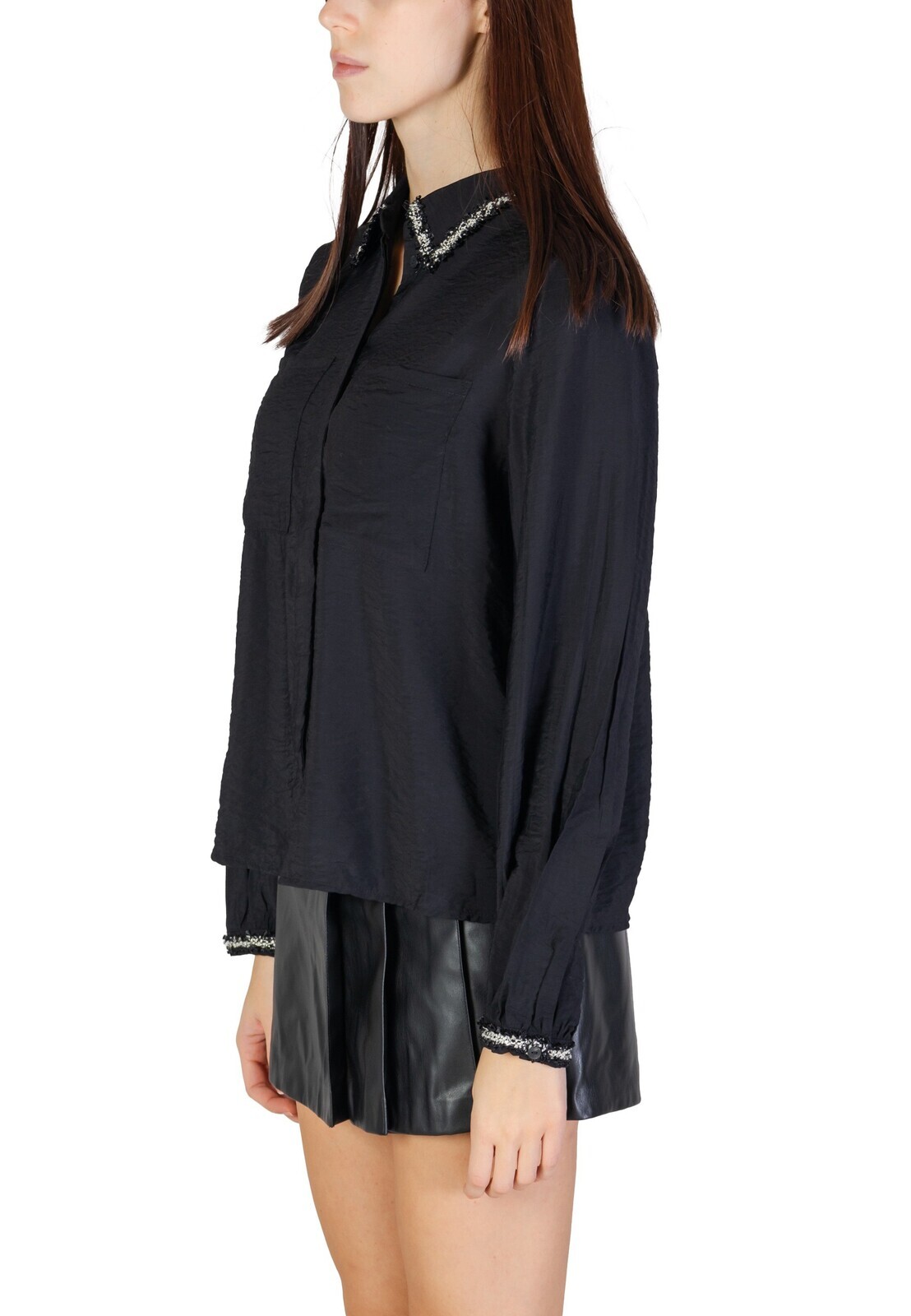 Vila Clothes čierna blúzka