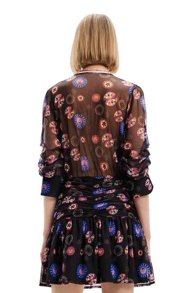 Desigual vzorované šaty s 3/4 rukávmi