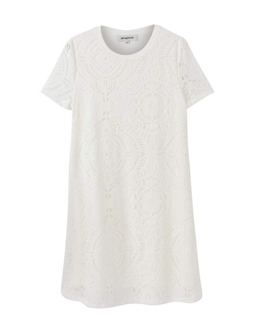Biele čipkované šaty Desigual