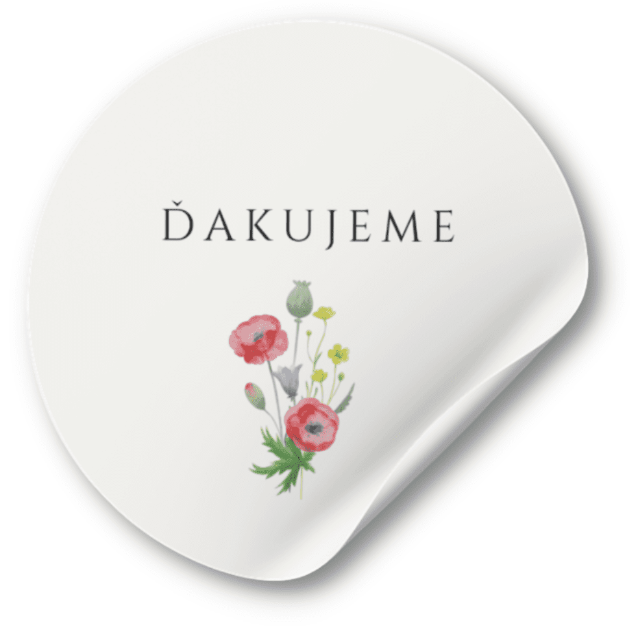 Personal Nálepka - Lúčne kvety Zvoľte množstvo: od 30 do 60 ks