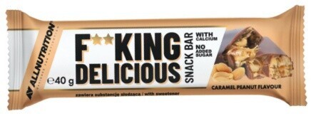 Allnutrition f**king delicious snack bar 40 g - karamel/arašid