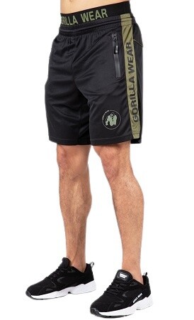 Gorilla wear pánske šortky atlanta čierna/zelená - 4xl/5xl