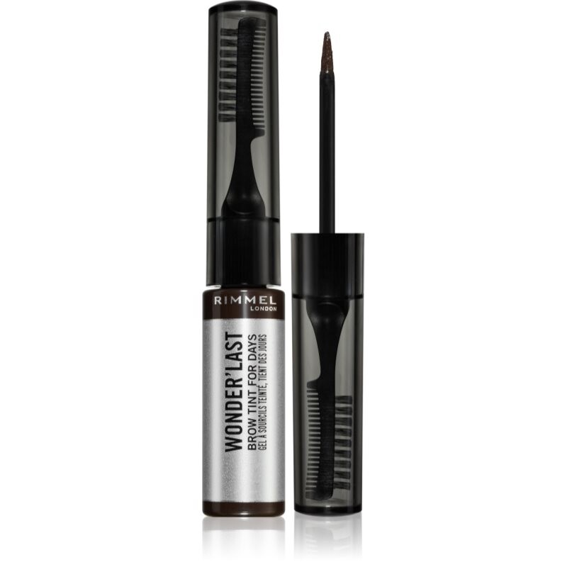 Rimmel Wonder'Last semipermanentná gélová farba na obočie odtieň 004 Soft Brown 4.5 ml