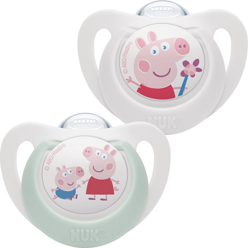 NUK Star Peppa Pig cumlík 18-36m 2 ks